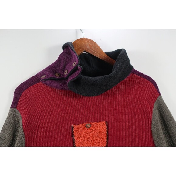 Margaret Winters Art-to-Wear Sweater Colorblock Textured Cotton Multi Artsy L - Picture 8 of 8